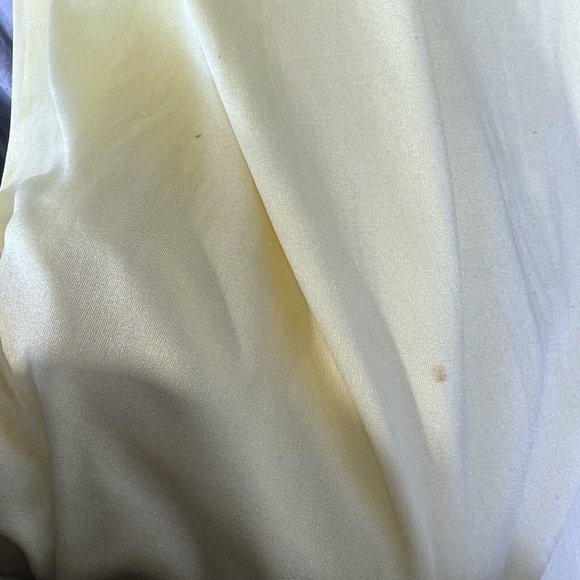 Vintage Malcolm Star Rizkallah Maxi Dress With Rhinestone Beading Size 12 Yellow - Picture 5 of 16